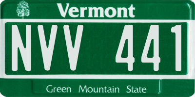 VT license plate NVV441