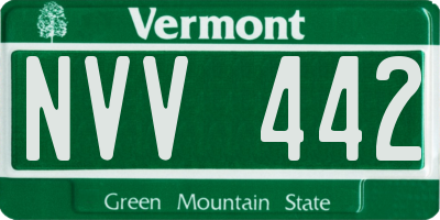 VT license plate NVV442