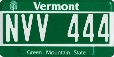 VT license plate NVV444