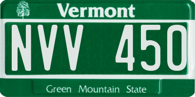 VT license plate NVV450