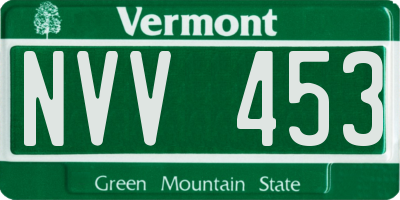 VT license plate NVV453