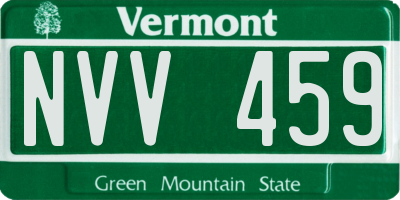 VT license plate NVV459
