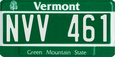VT license plate NVV461