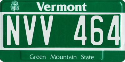 VT license plate NVV464