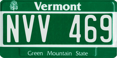 VT license plate NVV469