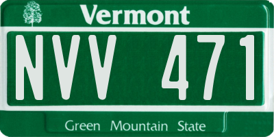 VT license plate NVV471