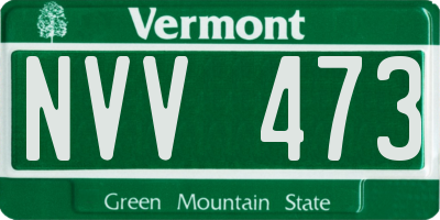VT license plate NVV473