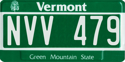 VT license plate NVV479