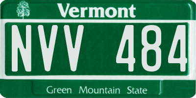 VT license plate NVV484