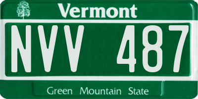 VT license plate NVV487