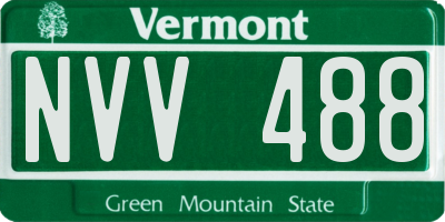 VT license plate NVV488