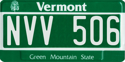 VT license plate NVV506