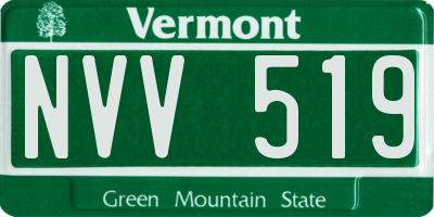 VT license plate NVV519