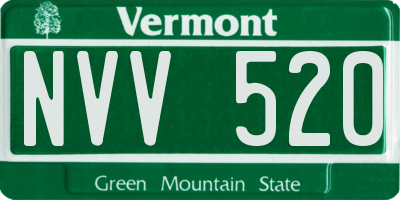 VT license plate NVV520