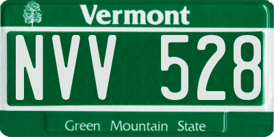 VT license plate NVV528