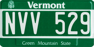 VT license plate NVV529