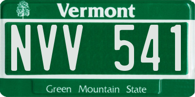 VT license plate NVV541