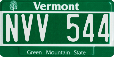 VT license plate NVV544