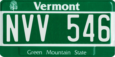 VT license plate NVV546