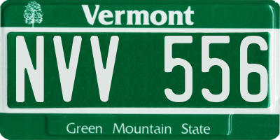 VT license plate NVV556