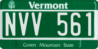 VT license plate NVV561
