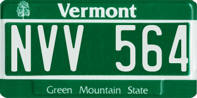 VT license plate NVV564