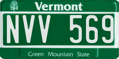 VT license plate NVV569