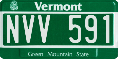 VT license plate NVV591