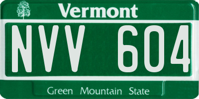 VT license plate NVV604