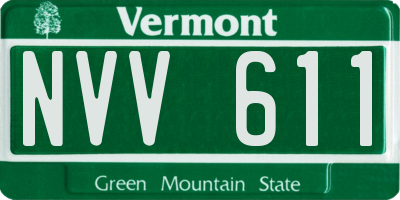 VT license plate NVV611