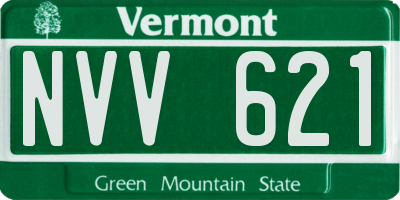 VT license plate NVV621