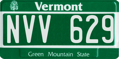 VT license plate NVV629