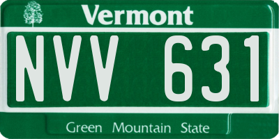 VT license plate NVV631