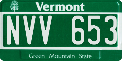 VT license plate NVV653