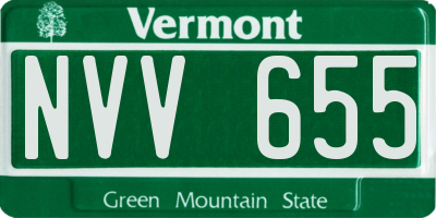 VT license plate NVV655