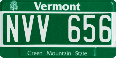 VT license plate NVV656
