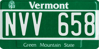 VT license plate NVV658