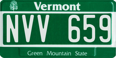 VT license plate NVV659