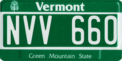VT license plate NVV660