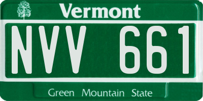 VT license plate NVV661