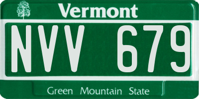 VT license plate NVV679