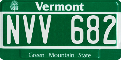 VT license plate NVV682