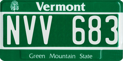 VT license plate NVV683
