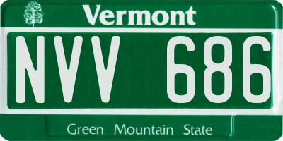 VT license plate NVV686