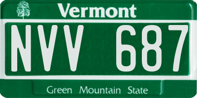 VT license plate NVV687