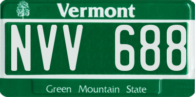 VT license plate NVV688