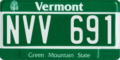 VT license plate NVV691
