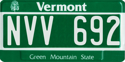 VT license plate NVV692