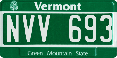 VT license plate NVV693
