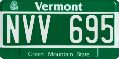 VT license plate NVV695